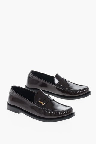 Patent Leather Penny Loafers with Cuir Sole