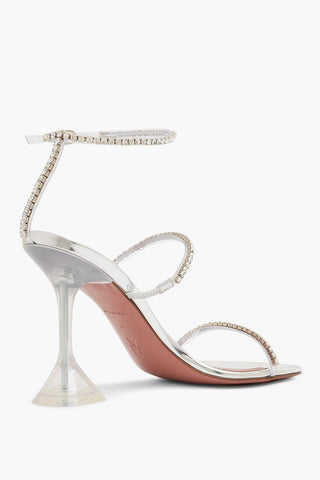 Rhinestoned GILDA GLASS Sandals with Spool Heel 9.5cm