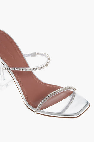 Rhinestoned GILDA GLASS Sandals with Spool Heel 9.5cm