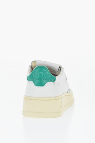 Sneakers Basse in Pelle A Tinta Unita