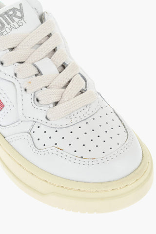 Sneakers Basse in Pelle A Tinta Unita