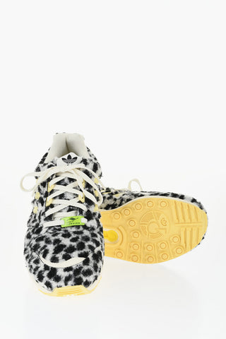 Sneakers Basse ZX 8020 in Tessuto Sherpa a Fantasia Animalier