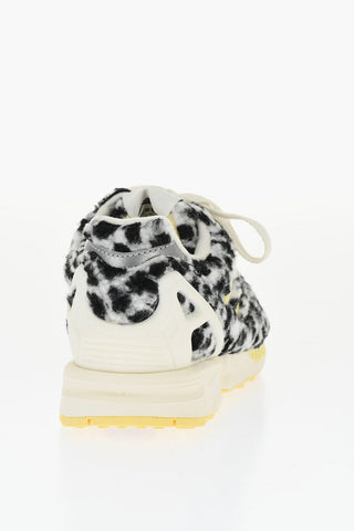 Animal patterned Sherpa Fabric ZX 8020 Low Top Sneakers