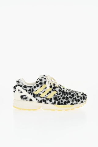 Animal patterned Sherpa Fabric ZX 8020 Low Top Sneakers