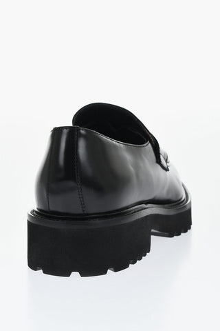 Leather Penny Loafer with Combat Sole