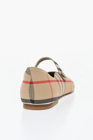 Mary Jane Ballet Flats with Tartan Motif
