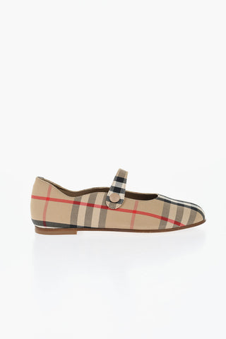 Mary Jane Ballet Flats with Tartan Motif