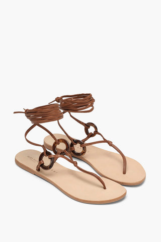 ALEX RIVIÈRE Leather Lace-Up Sandal with Detail