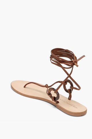 ALEX RIVIÈRE Leather Lace-Up Sandal with Detail