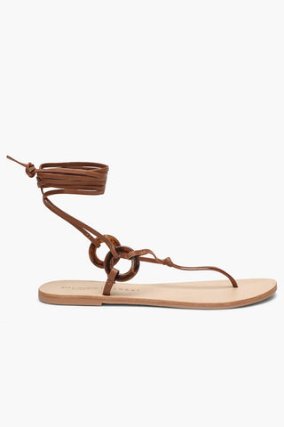 ALEX RIVIÈRE Leather Lace-Up Sandal with Detail
