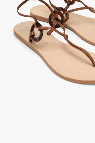 ALEX RIVIÈRE Leather Lace-Up Sandal with Detail
