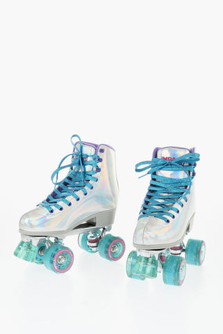 Holographic Effect SIDEWALK Roller Skates with Glittered Details