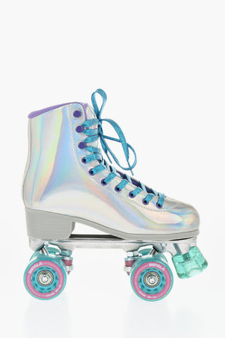 Holographic Effect SIDEWALK Roller Skates with Glittered Details
