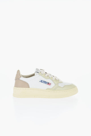 Two-Tone Leather Low-Top Sneakers