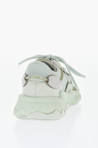 Perforated Fabric OZWEEGO Low-Top Sneakers with Suede Detail