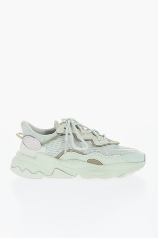 Perforated Fabric OZWEEGO Low-Top Sneakers with Suede Detail