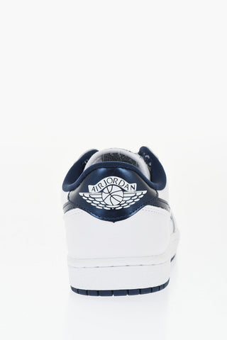 AIR JORDAN Leather Low Top Sneakers with Contrasting Details
