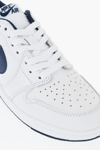 AIR JORDAN Leather Low Top Sneakers with Contrasting Details