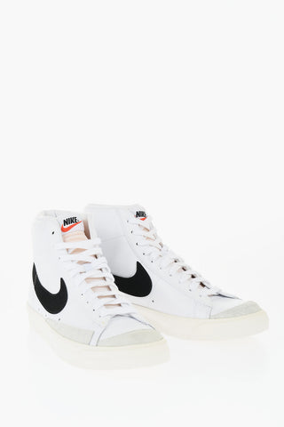 Leather MID'77 VNTG High-Top Sneakers with Contrasting Detail