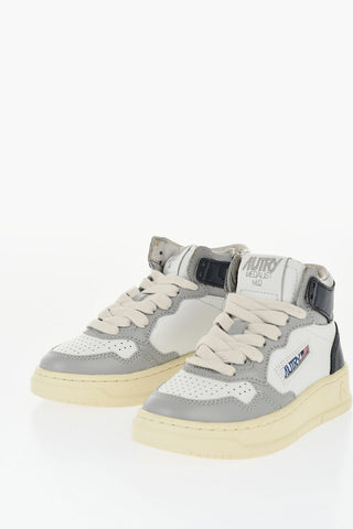 Leather MEDALIST High-Top Sneakers with Side Zip