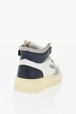 Leather MEDALIST High-Top Sneakers with Side Zip