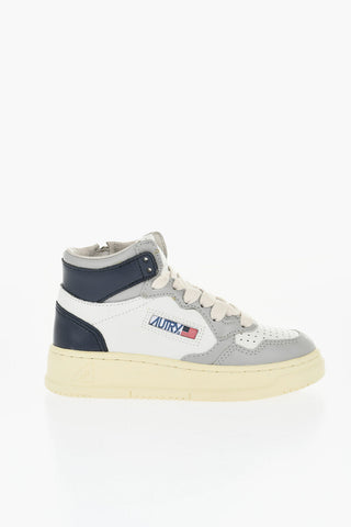 Leather MEDALIST High-Top Sneakers with Side Zip