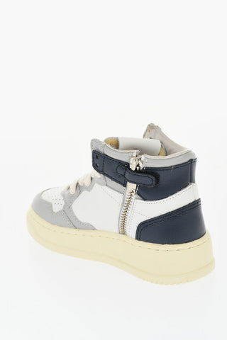 Leather MEDALIST High-Top Sneakers with Side Zip