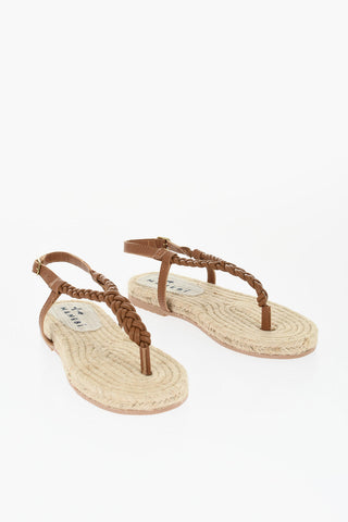 Braided Leather CANYON Thong Sandals with Jute Sole