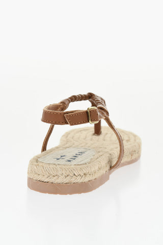 Braided Leather CANYON Thong Sandals with Jute Sole