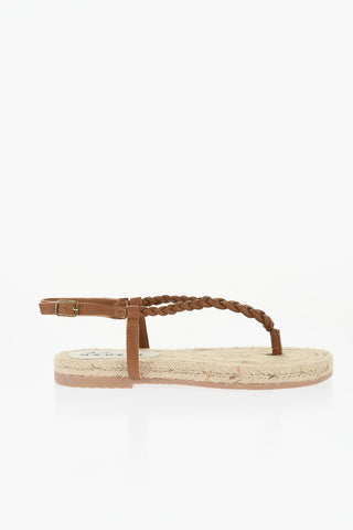 Braided Leather CANYON Thong Sandals with Jute Sole