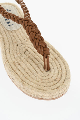 Braided Leather CANYON Thong Sandals with Jute Sole