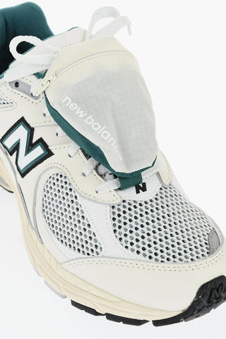 Leather and Mesh 2002R Low Top Sneakers with Removable Pocket
