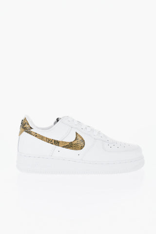 Leather AIR FORCE 1 Low-Top Sneakers with Animal Detail