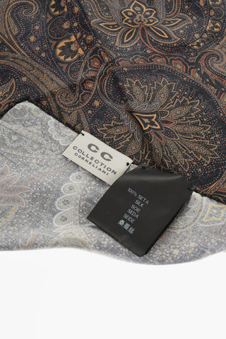 CC COLLECTION Patterned Silk Pocket Square
