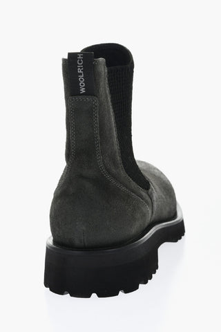 Vintage Effect Suede Chelsea Boots