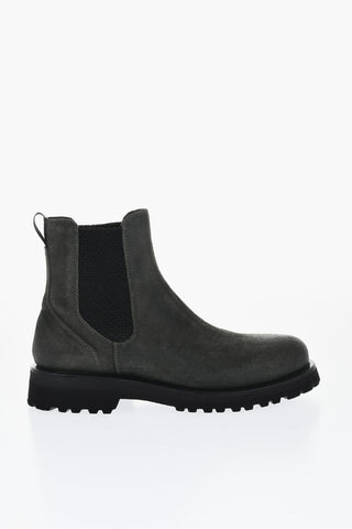 Vintage Effect Suede Chelsea Boots