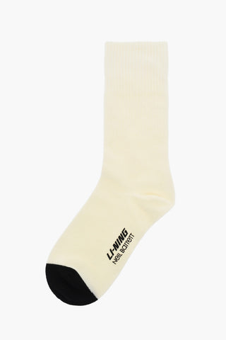 LI-NING Calzini Bicolore con Logo Stampato