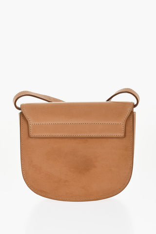 Borsa Saddle in Pelle con Applicazione Logo