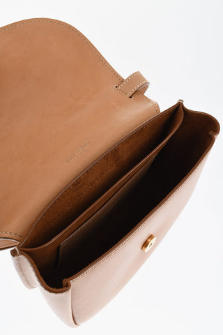 Borsa Saddle in Pelle con Applicazione Logo