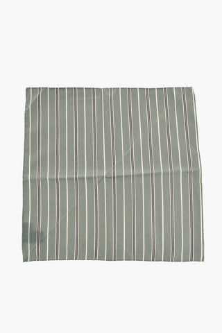 CC COLLECTION Regimental Striped Cotton and Silk Pocket Square