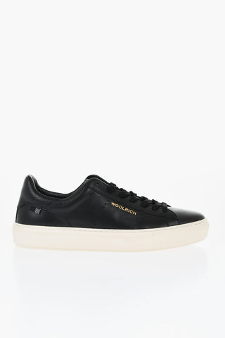 Sneakers Basse in Pelle con Suola a Contrasto