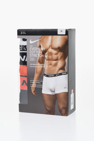 3-Pack Stretch Cotton Boxers with Logo Elastic Waistband