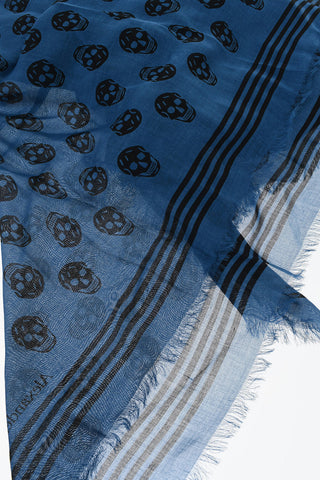 Foulard BIKER Bicolore con Stampa Teschi All-Over