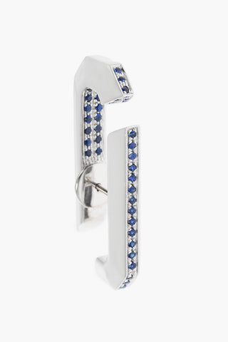Orecchino Singolo DILETTA In Oro con Zaffiri Blu