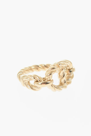 Anello in Metallo Effetto Dorato con Monogram CD
