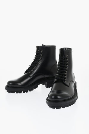 Leather KOMBAT Ankle Boots with Commando Sole