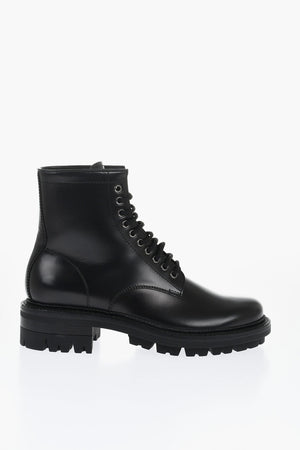 Leather KOMBAT Ankle Boots with Commando Sole