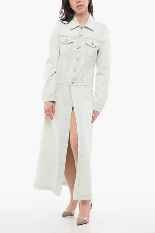 MM6 Lightweight Denim Coat with Vintage Wash