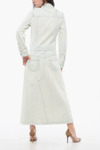 MM6 Lightweight Denim Coat with Vintage Wash