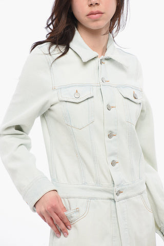 MM6 Lightweight Denim Coat with Vintage Wash